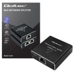 Switch niezarządzalny Qoltec mini rozdzielacz splitter 1x2 port RJ45 | 1000Mbps | USB-C | Aluminium - 9