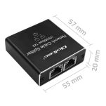 Switch niezarządzalny Qoltec mini rozdzielacz splitter 1x2 port RJ45 | 1000Mbps | USB-C | Aluminium - 8