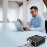 Switch niezarządzalny Qoltec mini rozdzielacz splitter 1x2 port RJ45 | 1000Mbps | USB-C | Aluminium - 7