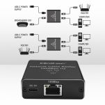 Switch niezarządzalny Qoltec mini rozdzielacz splitter 1x2 port RJ45 | 1000Mbps | USB-C | Aluminium - 6