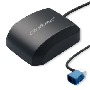 Antena GPS Qoltec GLONASS z podstawą magnetyczną | dookólna | 28dBi | FAKRA