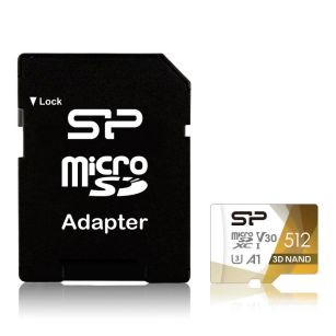 Karta pamięci Silicon Power microSDXC Superior Pro 512GB V30 UHS-1 U3 A1 + adapter microSD-SD