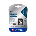 Karta pamięci Micro SDXC Verbatim Pro U3 512GB (100/90 MB/s) Class 10 U3 V30 + adapter - 3