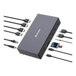 Stacja dokująca Verbatim USB-C Pro CDS-17 3xHDMI 2xDP RJ-45 5xUSB 2xUSB-C SD microSD DC audio - 2