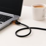 Kabel Patchcord Qoltec UTP | CAT6 | 2 x RJ-45 | High speed 1Gb/s | Pozłacane styki | 30m | Czarny - 4