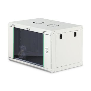 Szafa sieciowa wisząca jednosekcyjna DIGITUS Dynamic 19" 7U, 600x450, drzwi szyba, szary, niezmontowana, 60kg