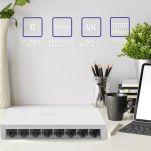 Switch niezarządzalny Qoltec przełącznik sieciowy 8 x port RJ45 | 1000Mbps | Fast Ethernet | LAN - 2