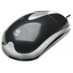 Mysz przewodowa Manhattan optyczna 1000dpi PS2 czarna - 2