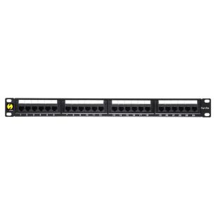 Patch panel RACK 19" 1U, 24 porty kat. 5e UTP, Netrack, czarny