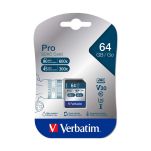 Karta pamięci SDXC Verbatim Pro U3 64GB (90/45 MB/s) Class 10 UHS-1 V30 - 2