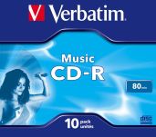 Płyty CD-R Verbatim Music 80min (jewel case 10) - 2