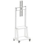 Stojak mobilny Techly 32''-70'', 70 kg, półka AV, PIVOT - 9