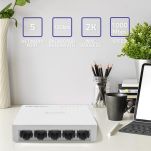Switch niezarządzalny Qoltec przełącznik sieciowy 5 x port RJ45 | 1000Mbps | Fast Ethernet | LAN - 2