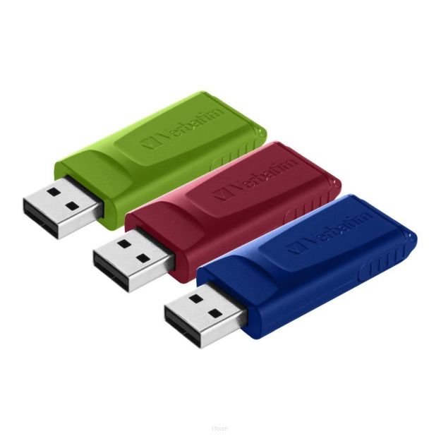 Pendrive Verbatim Store 'n' Go Slider 16GB USB 2.0 (3-pack)