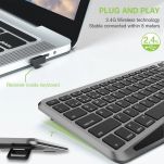 Klawiatura bezprzewodowa Techly Dualna BT/RF Touchpad LED RGB - 8