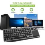 Klawiatura bezprzewodowa Techly Dualna BT/RF Touchpad LED RGB - 5