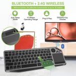 Klawiatura bezprzewodowa Techly Dualna BT/RF Touchpad LED RGB - 6