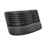 Klawiatura bezprzewodowa Logitech Wave Keys For Business czarna ergonomiczna - 2