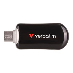 Pendrive Verbatim Plectra 512GB USB-C 3.0 Black