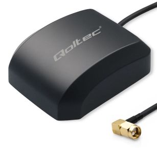 Antena GPS Qoltec GLONASS z podstawą magnetyczną | dookólna | 28dBi | SMA RA