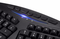 Klawiatura przewodowa Perixx PERIBOARD 312 Backlit, Podświetlana, Ergonomic, 2x hub USB, czarna - 3