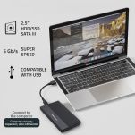 Obudowa/kieszeń Qoltec na dysk SSD HDD 2.5