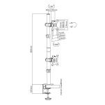 Uchwyt biurkowy DIGITUS pionowy 2xLCD max. 32