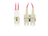 Patchcord światłowodowy Lanberg MM LC/UPC-SC/UPC DUPLEX 3.0MM OM4 50/125 LSZH 1m fioletowy - 3