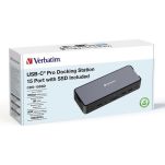 Stacja dokująca Verbatim USB-C Pro CDS-15SSD 2xHDMI DP RJ-45 4xUSB 3xUSB-C SD microSD SSD audio - 3
