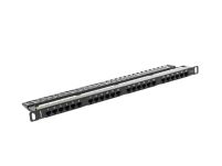 Patch panel Lanberg PPU6-0024-B 24 port 0.5U kat.6 czarny - 3