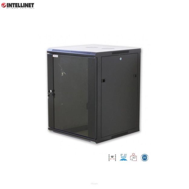 Szafa wisząca, zmontowana Intellinet 6U, 600x450, Rack 19