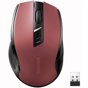 Mysz bezprzewodowa UGREEN MU006R 2.4 GHz + Bluetooth 5.0 - czerwona