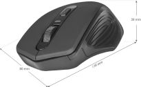 Mysz bezprzewodowa Defender DATUM MB-345 optyczna 1600dpi 4P czarna - 4
