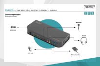 Przełącznik KVM DIGITUS 2 portowy HDMI 4K 60Hz 2xUSB audio IR - 7