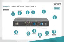 Przełącznik KVM DIGITUS 2 portowy HDMI 4K 60Hz 2xUSB audio IR - 6
