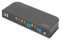 Przełącznik KVM DIGITUS 2 portowy HDMI 4K 60Hz 2xUSB audio IR - 2