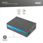 Switch niezarządzalny DIGITUS 5-portowy Gigabit Ethernet 10/100/1000 Mini Metal Box - 6