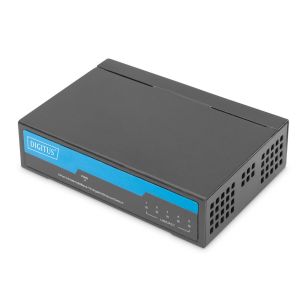 Switch niezarządzalny DIGITUS 5-portowy Gigabit Ethernet 10/100/1000 Mini Metal Box