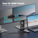 Stacja dokująca DIGITUS USB Typ C 8-portów 2x HDMI 4K/60Hz PD 3.0 - 9