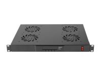 Panel wentylacyjny Lanberg LCD poziomy 1U z termostatem do szaf 19