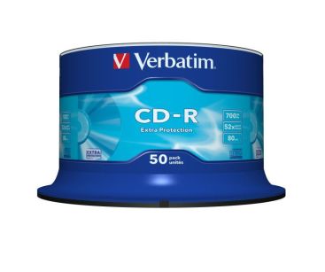 Płyty CD-R Verbatim 52x 700MB (Cake 50) EXTRA PROTECTION