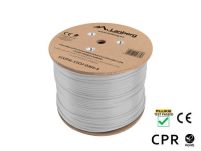 Kabel UFTP Lanberg kat. 6A 305m drut CU szary CPR+ fluke passed - 3