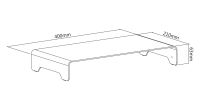 Podstawka DIGITUS pod monitor Slim do 10kg aluminiowa - 6
