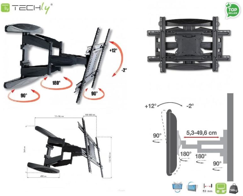 Uchwyt ścienny Techly 40