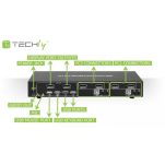 Przełącznik KVM Techly 2-portowy DisplayPort/USB 2x1 Dual Head Video 4K*30Hz - 5