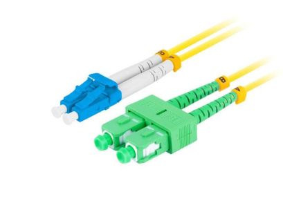 Patchcord światłowodowy Lanberg SM LC/UPC-SC/APC DUPLEX 3.0MM LSZH G657A1 1m żółty