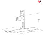 Uchwyt na klawiaturę Maclean MC-756 VESA 75x75 oraz 100x100 dodatek do uchwytów monitora - 3