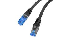 Patchcord Lanberg S/FTP kat.6A 0,25m LSZH CCA fluke passed czarny - 2