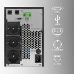 Zasilacz awaryjny UPS Qoltec 2kVA | 2000W | Power Factor 1.0 | LCD | EPO | USB | On-line - 6