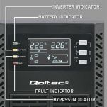 Zasilacz awaryjny UPS Qoltec 2kVA | 2000W | Power Factor 1.0 | LCD | EPO | USB | On-line - 10